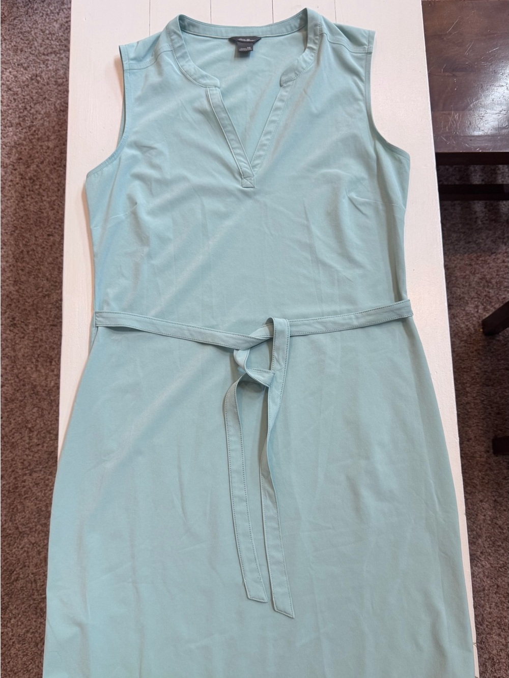 Sleeveless Essie Bauer Tie-Waist Dress in Light Mint